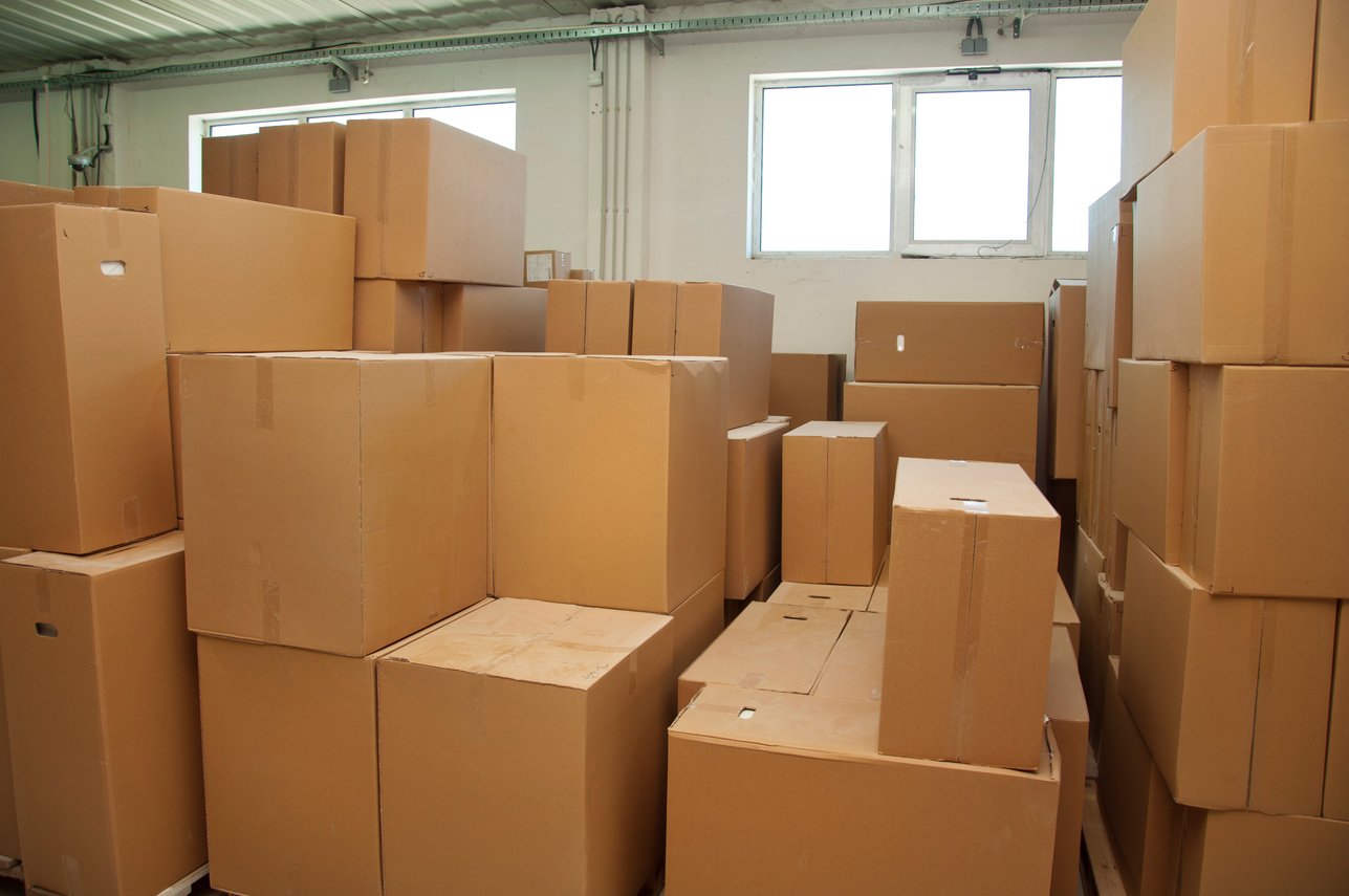 Cardboard, storage boxes